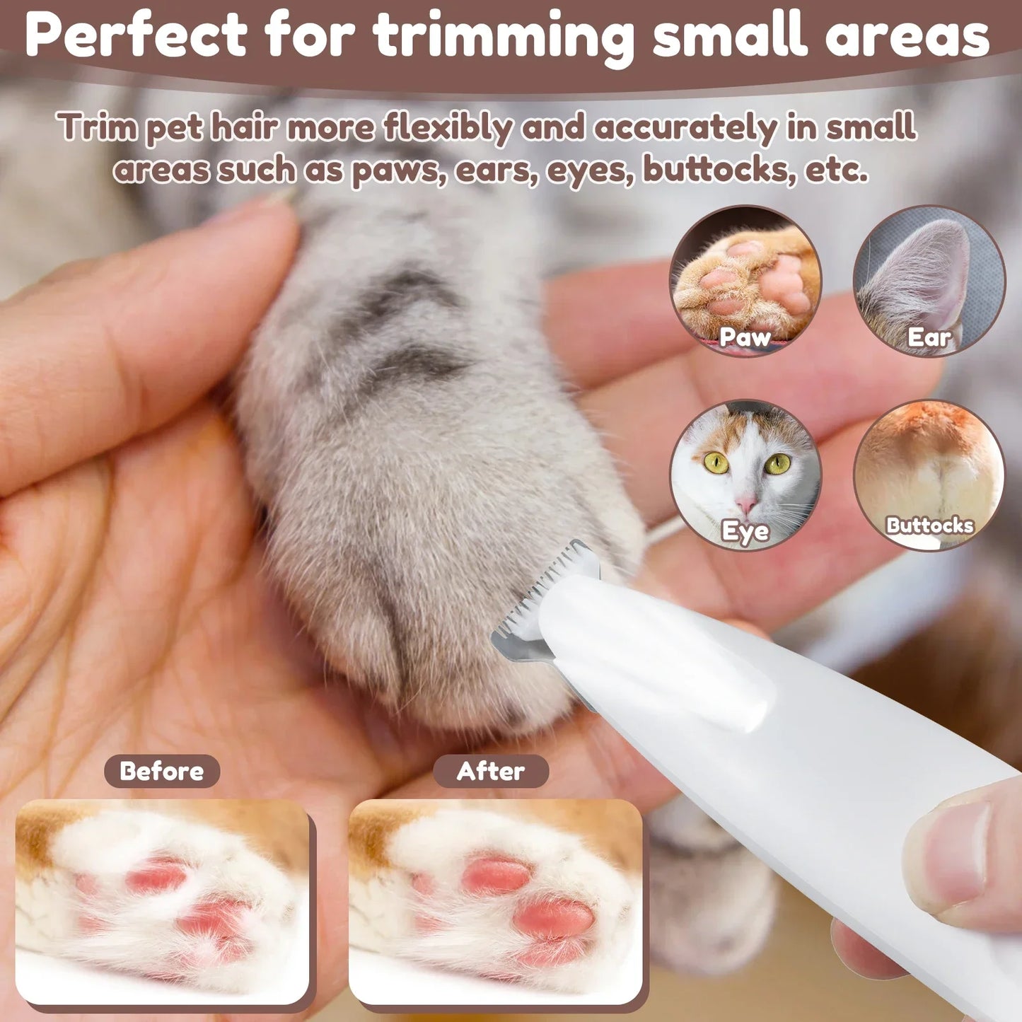 PawGlow Waterproof Dog Trimmer