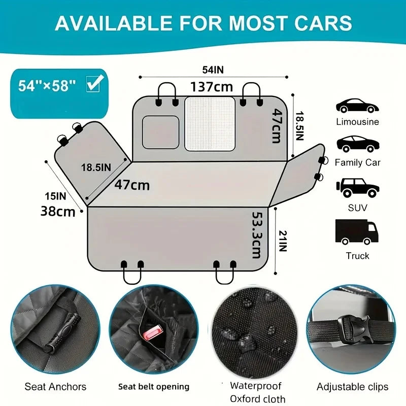 Pet Car Seat Protector – Waterproof & Scratch-Proof
