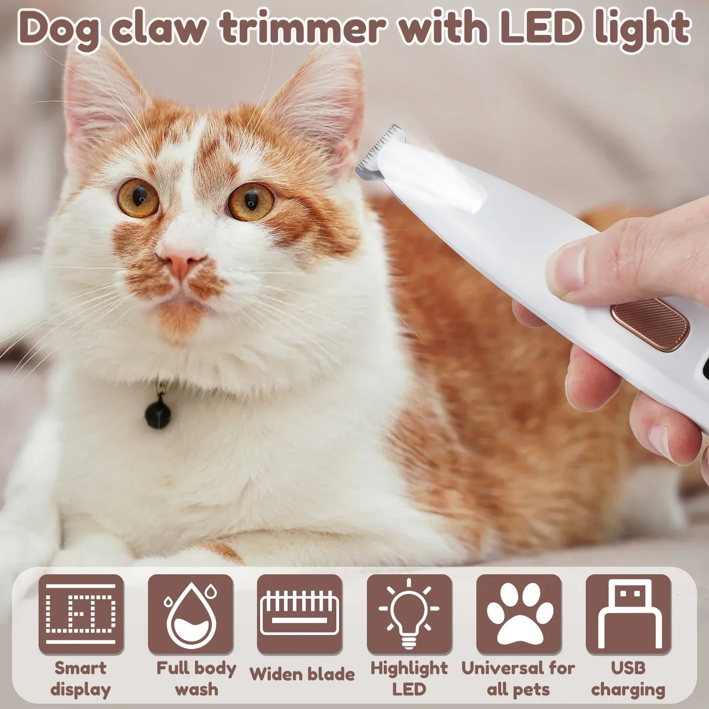 PawGlow Waterproof Dog Trimmer