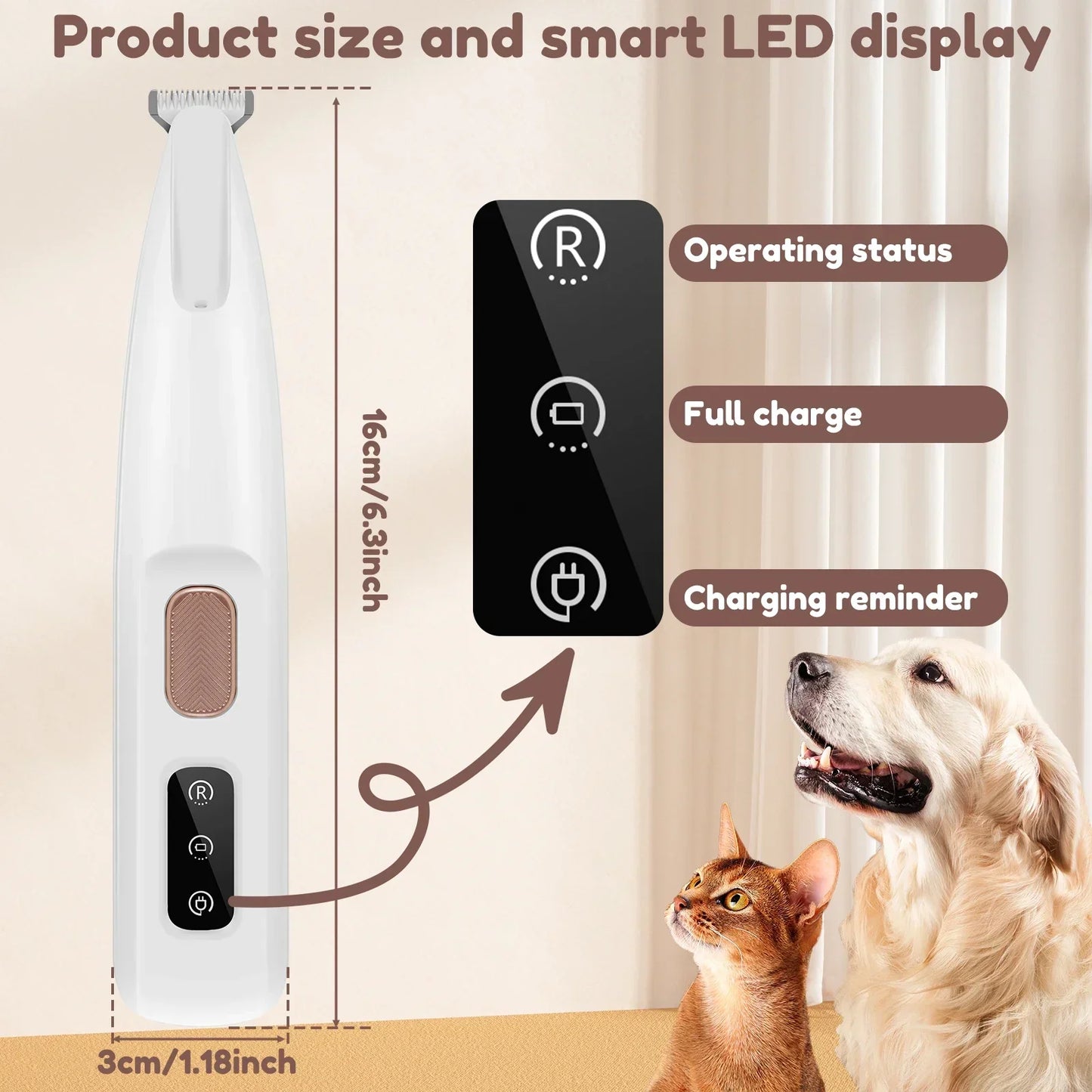PawGlow Waterproof Dog Trimmer